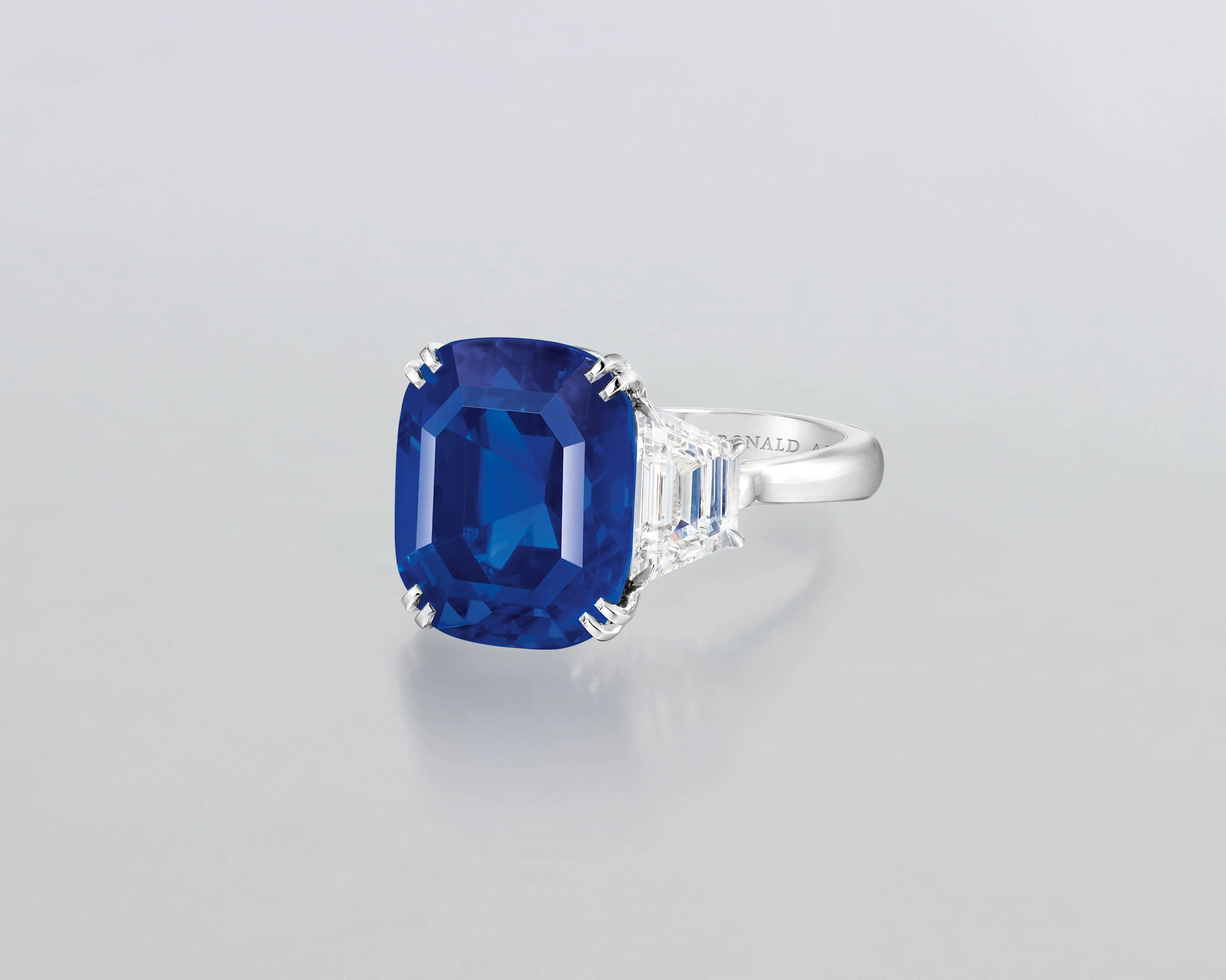 12.56 carat Cushion Cut Kashmir Sapphire Ring