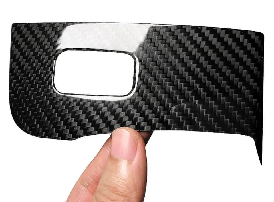 14Pcs Real Molded Dry Gloss Carbon Fiber Window Switch Covers for Tesla Model Y (Left Hand Drive) 2020