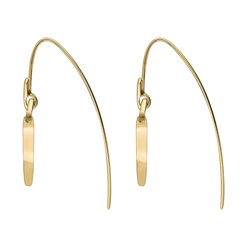 18ct Yellow Gold Turquoise Flore Filigree Heart Drop Earrings