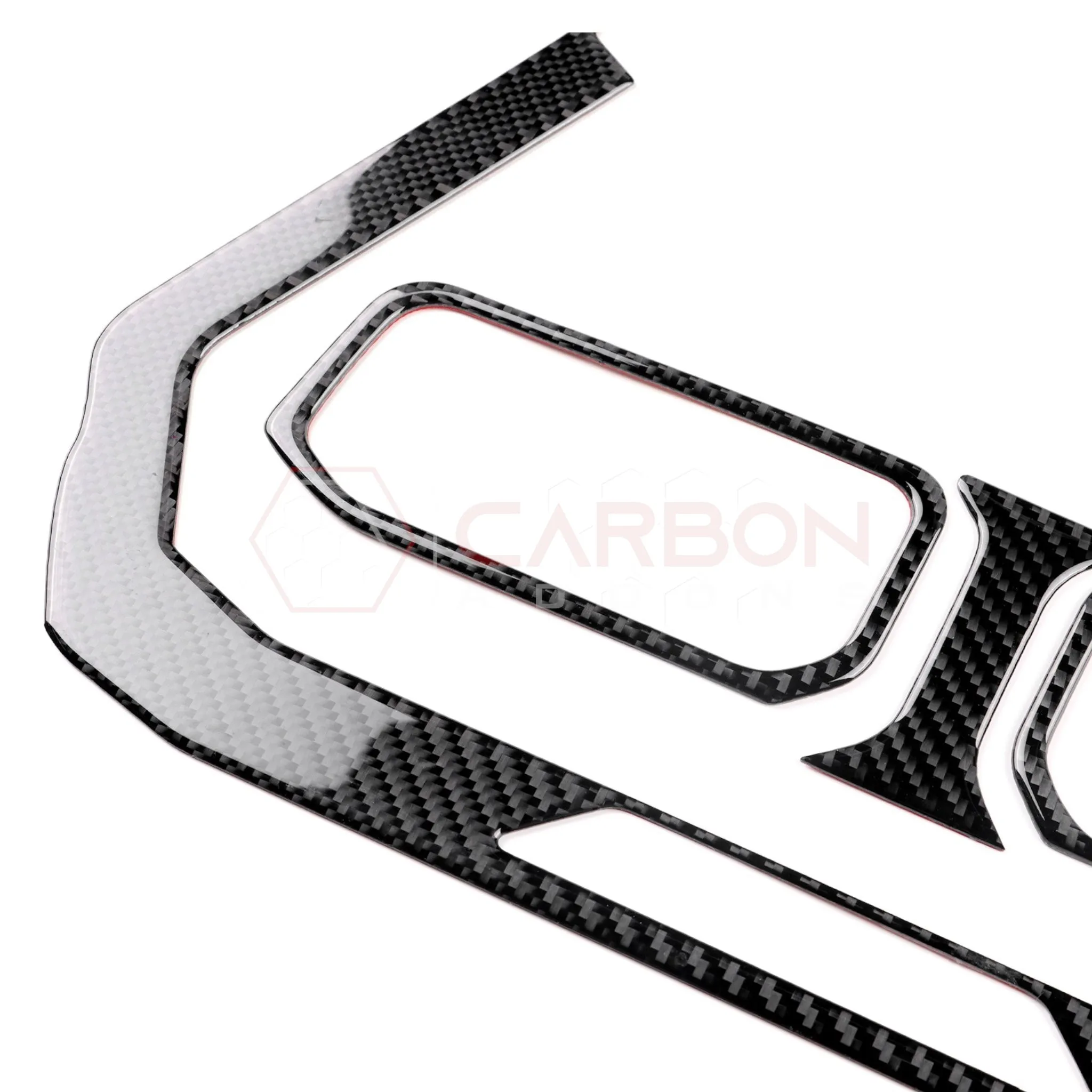 2024  S650 Ford Mustang Real Carbon Fiber Dash Center AC Vents Trim Overlays