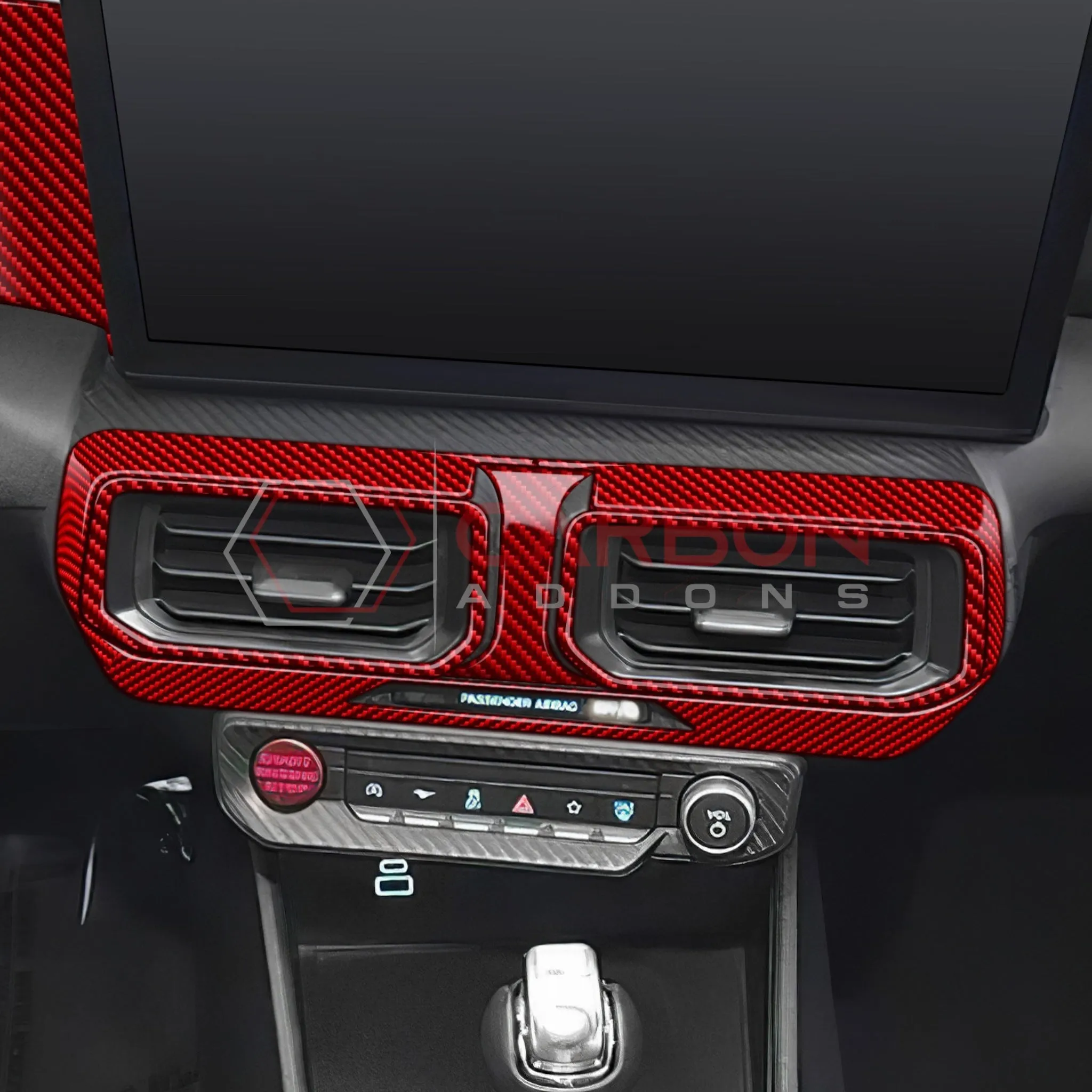 2024  S650 Ford Mustang Real Carbon Fiber Dash Center AC Vents Trim Overlays