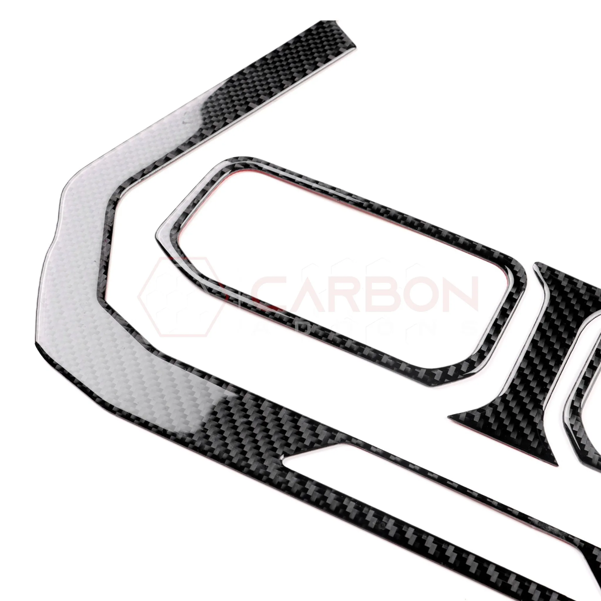 2024  S650 Ford Mustang Real Carbon Fiber Dash Center AC Vents Trim Overlays
