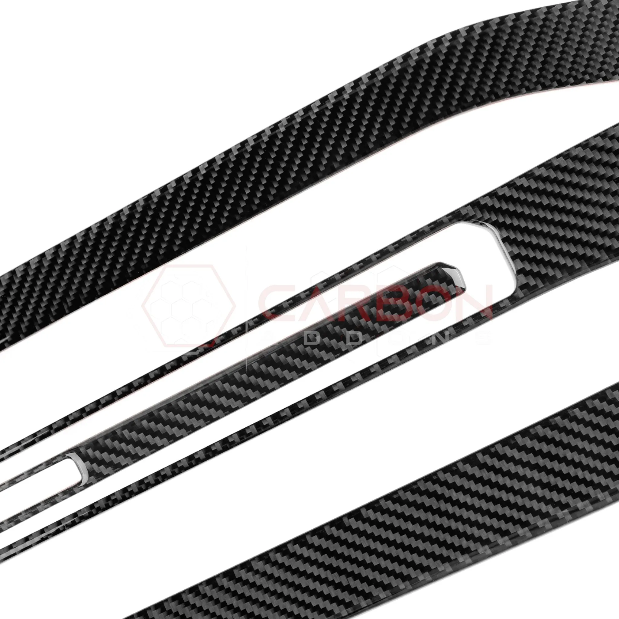 2024  S650 Ford Mustang Real Carbon Fiber Passenger Side Dashboard Trim Overlays