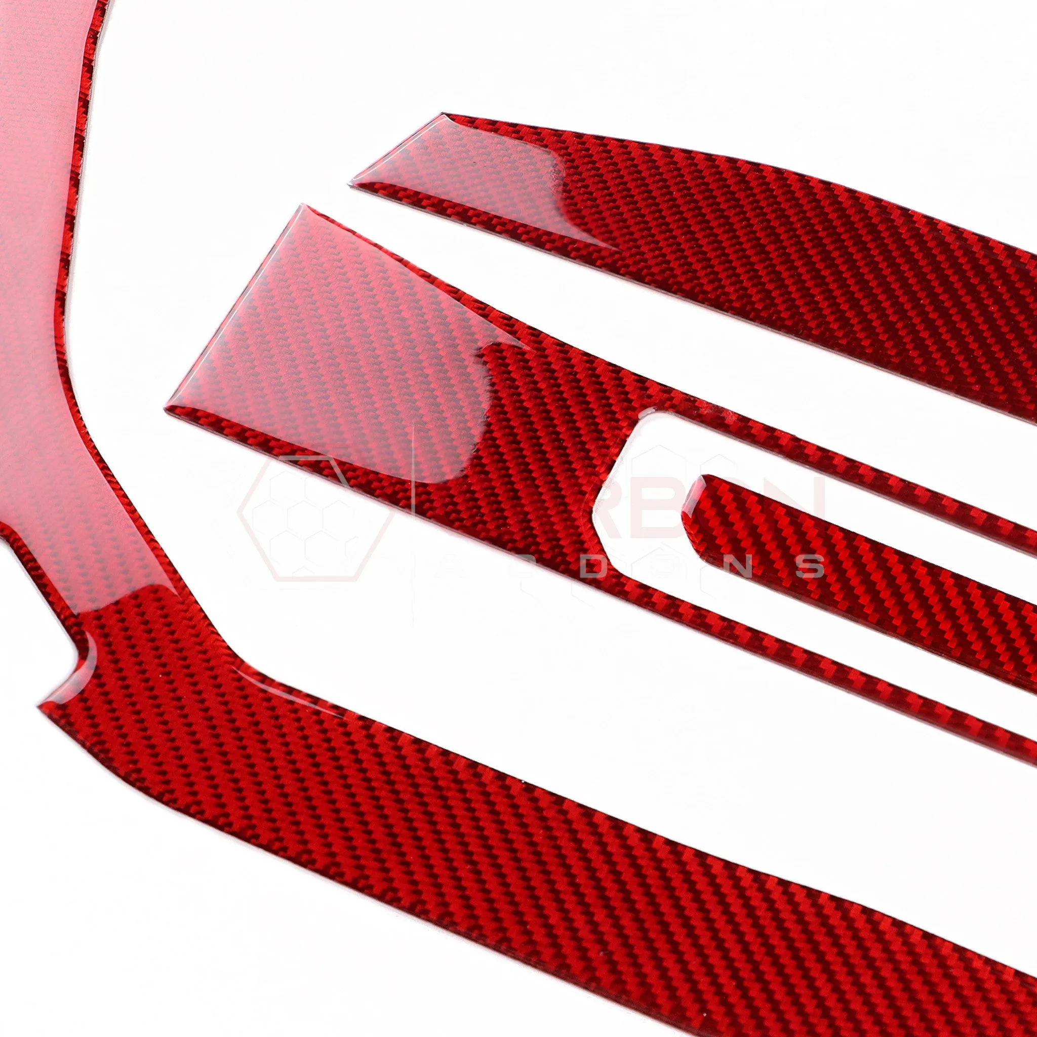 2024  S650 Ford Mustang Real Carbon Fiber Passenger Side Dashboard Trim Overlays