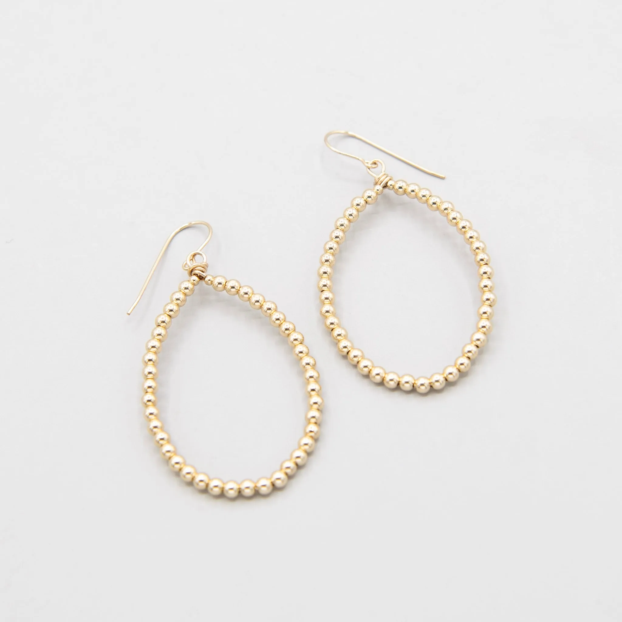 3mm Beaded Lux & Wire Wrapped Earrings