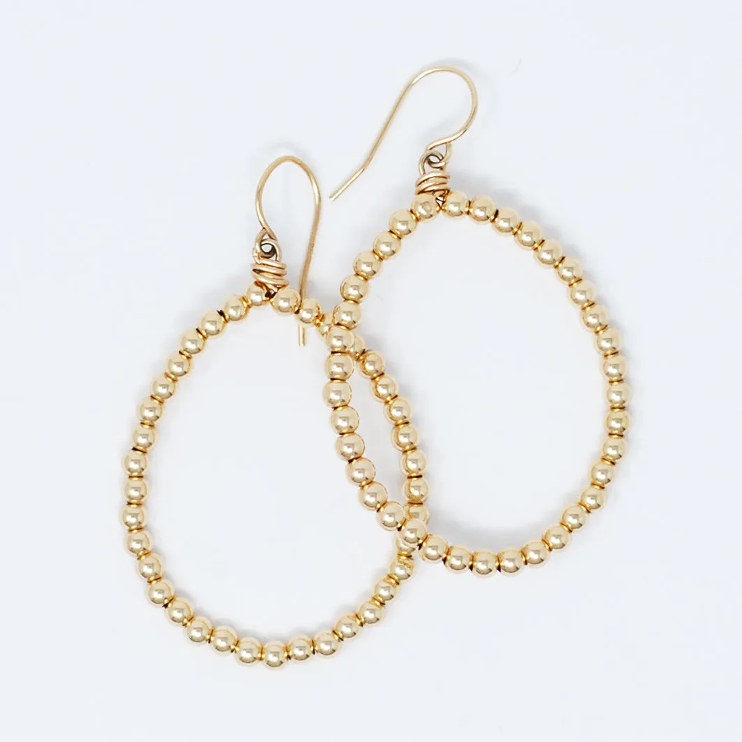 3mm Beaded Lux & Wire Wrapped Earrings