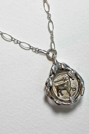 Alexis Laurel - Garden Tear Coin Necklace - Two-Tone