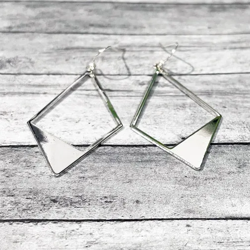 Asymmetric Angled Earrings (GOLD, ROSE GOLD OR SILVER)