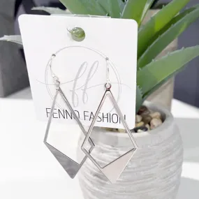 Asymmetric Angled Earrings (GOLD, ROSE GOLD OR SILVER)