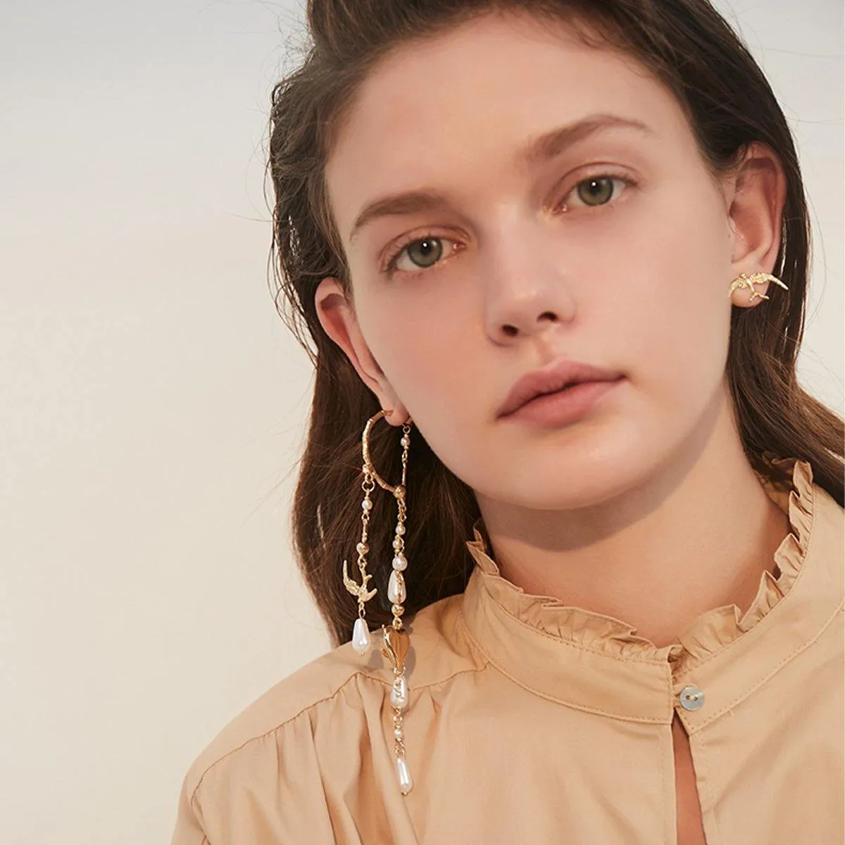Asymmetric Drop Earrings