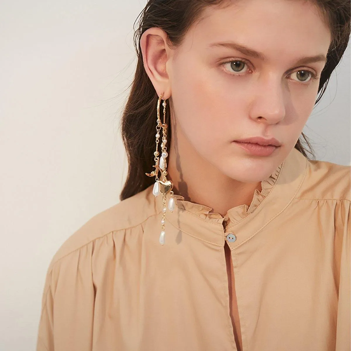 Asymmetric Drop Earrings