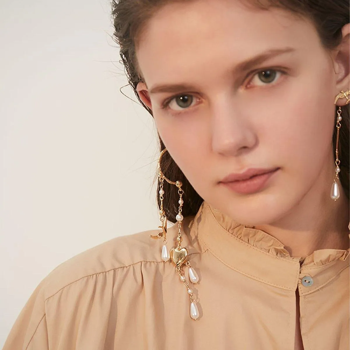 Asymmetric Drop Earrings