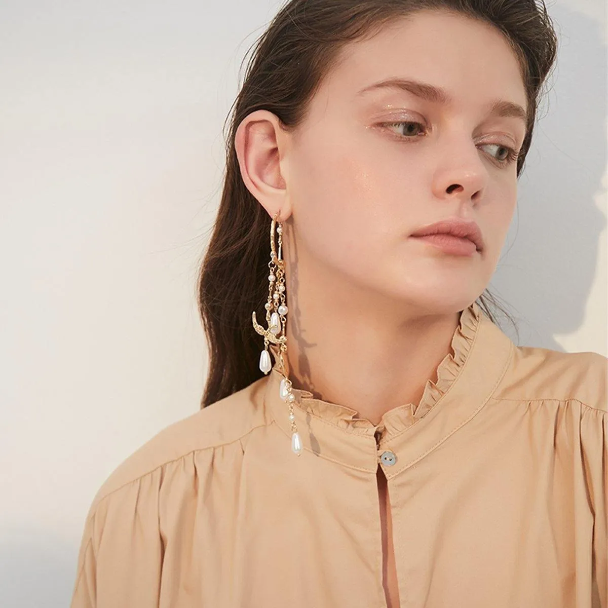 Asymmetric Drop Earrings