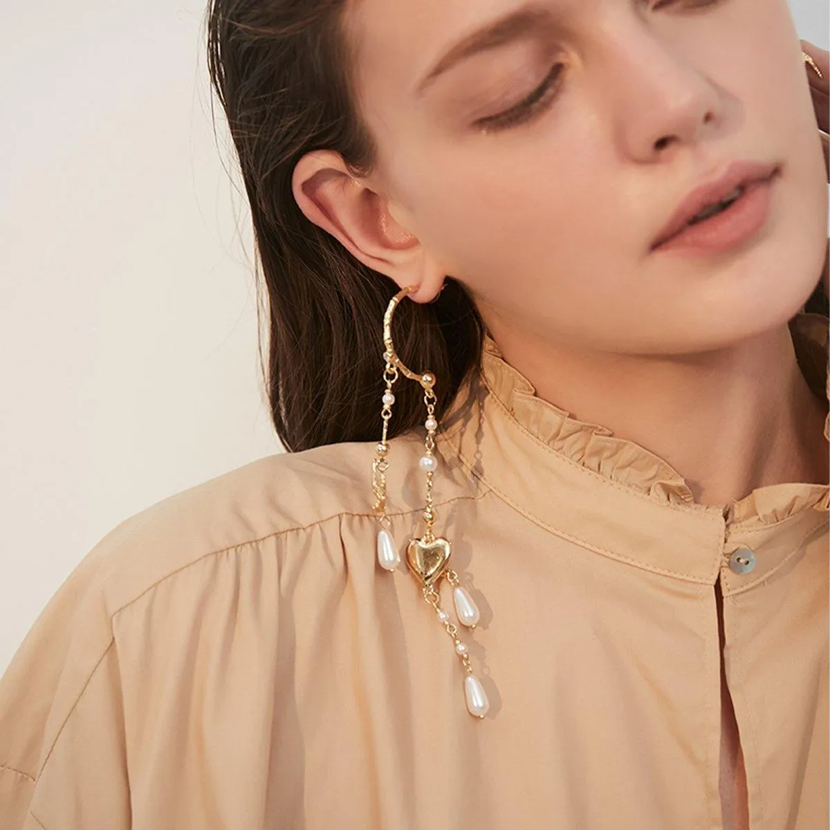 Asymmetric Drop Earrings