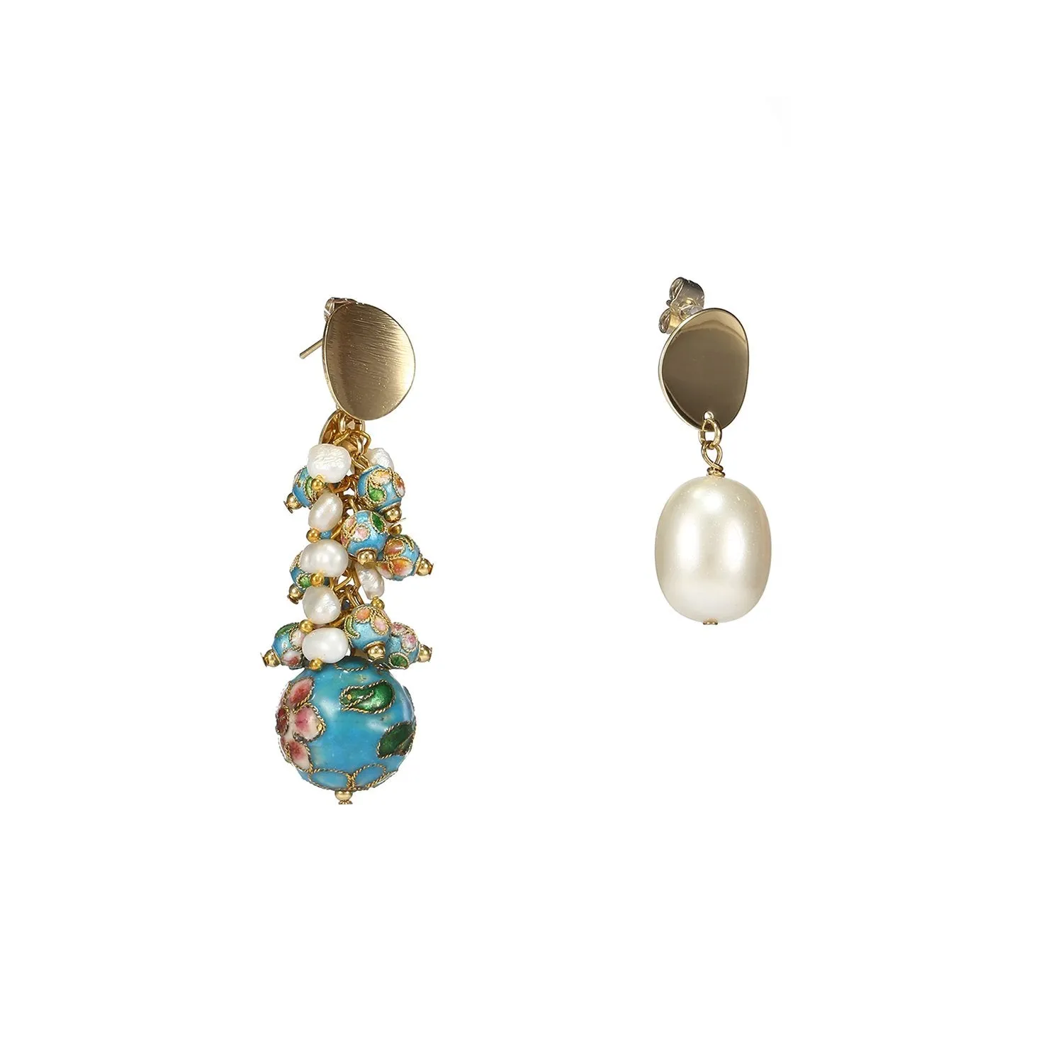 Asymmetrical Pearl Earrings