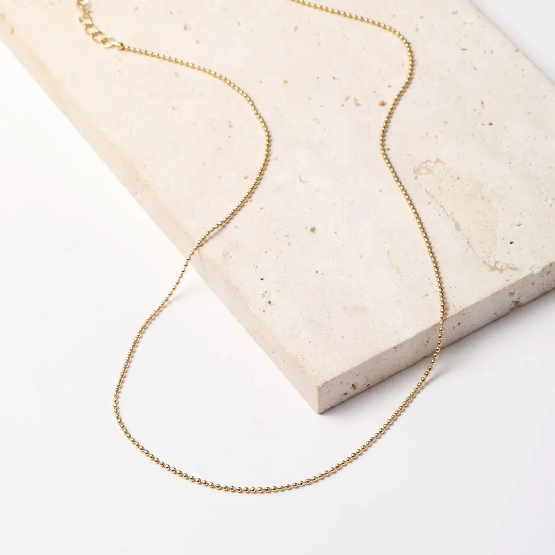 Bead Chain Necklace Gold