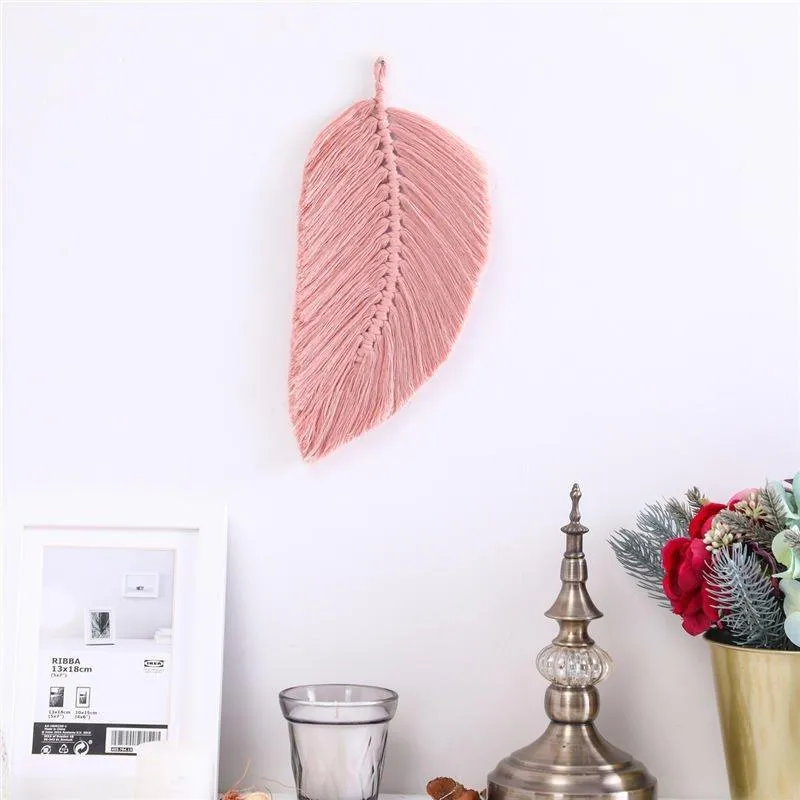 Beautiful Leaf Cotton Macrame Wall Hanging