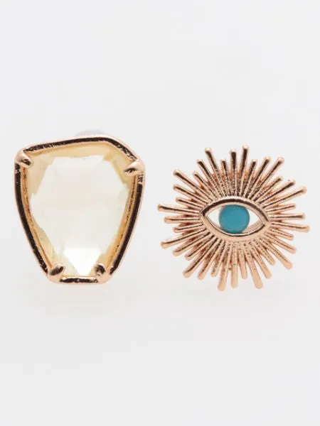 Birthstone Asymmetric Earrings