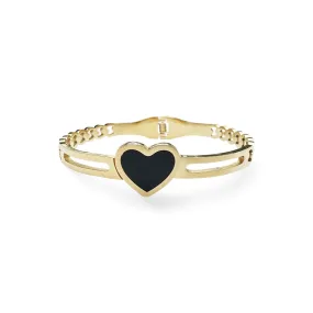 Black Heart Cuff Bracelet - 05