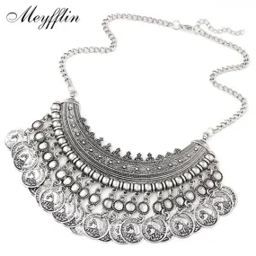 Bohemian Statement Coin Choker Necklaces for Women