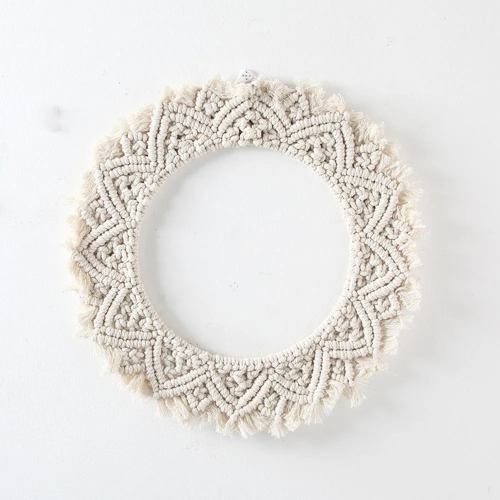Bohemian Style Macrame Round Mirror