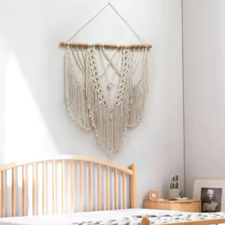 Boho Charm: Large Handwoven Macrame Wall Art