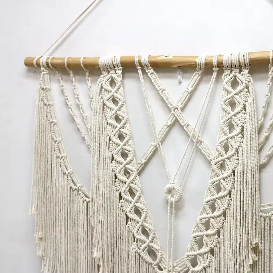 Boho Charm: Large Handwoven Macrame Wall Art