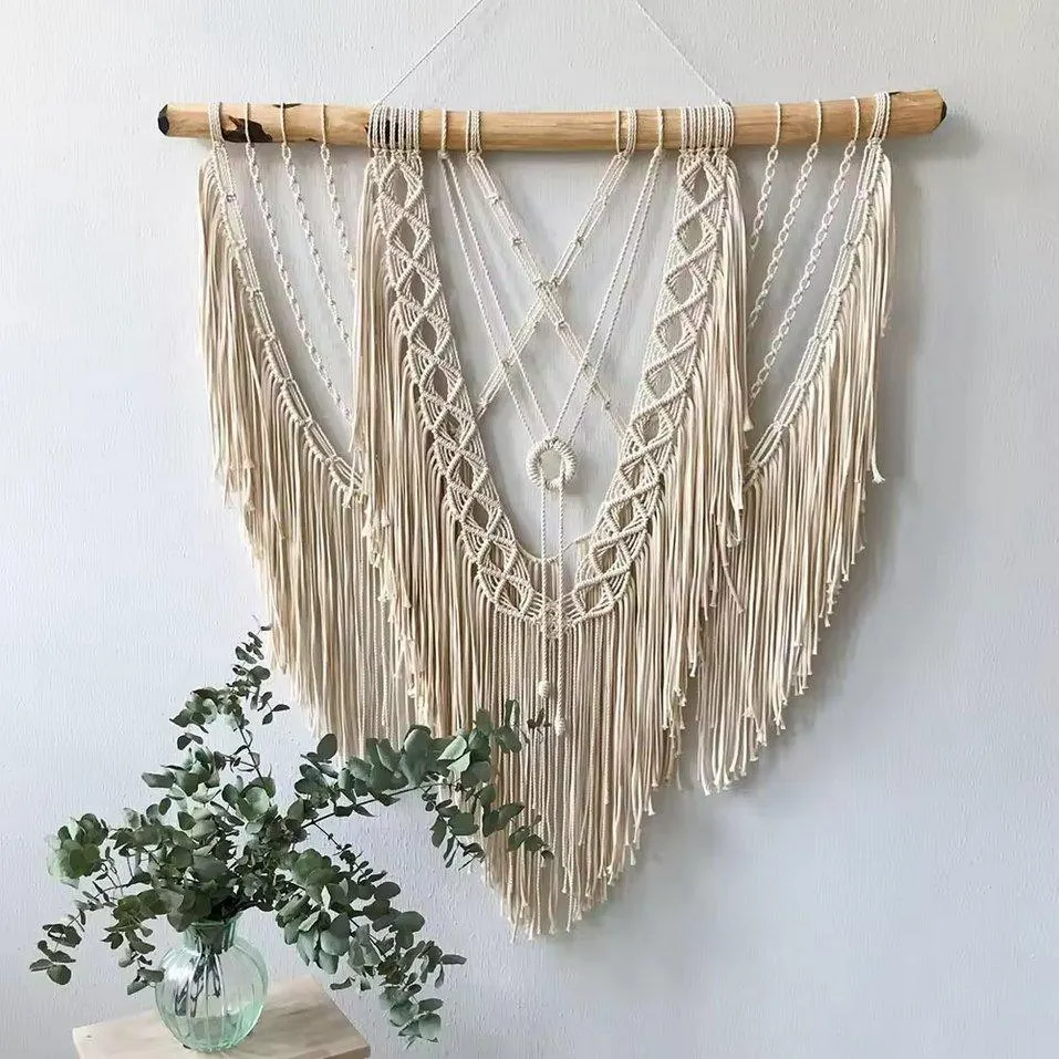 Boho Charm: Large Handwoven Macrame Wall Art