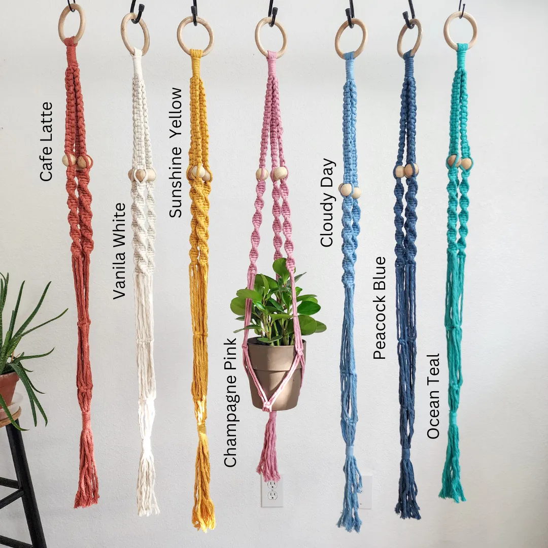 Boho Macrame Beaded Plant Hanger for Indoor & Outdoor Use WHOLESALE
