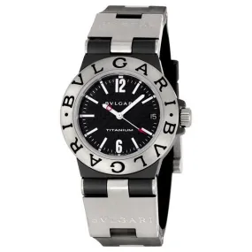 Bvlgari Diagono Black Carbon Fiber Dial Ladies Watch TI32BTAVTD-SLN TI32BTAVTD/SLN