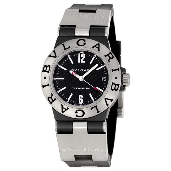 Bvlgari Diagono Black Carbon Fiber Dial Ladies Watch TI32BTAVTD-SLN TI32BTAVTD/SLN