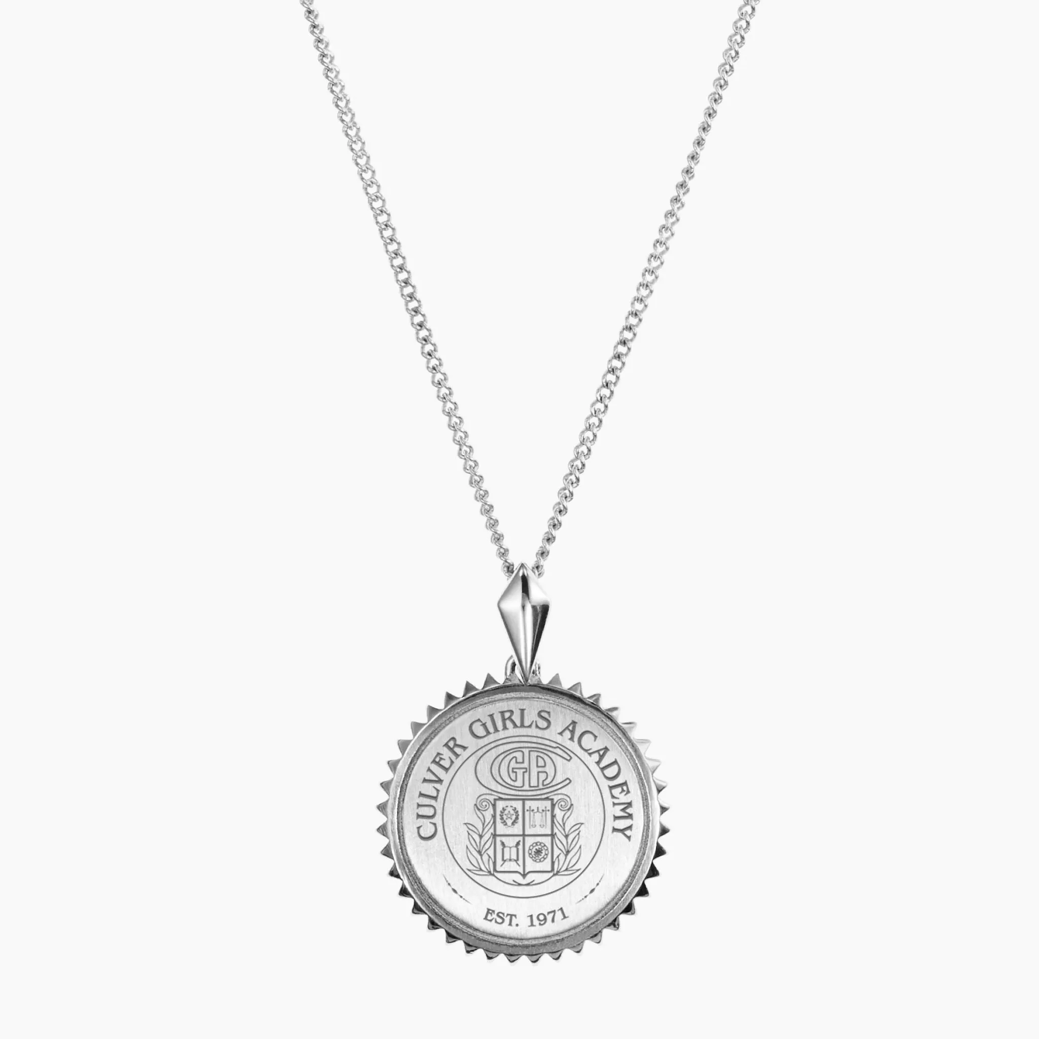 CGA Crest Sunburst Necklace - Sterling Silver