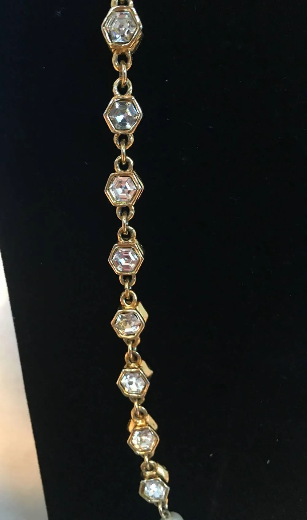 CHANEL Vintage Pearl and Crystal Beaded Necklace
