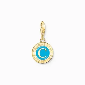 Charmista Turquoise Sterling Silver Gold Plated Enamel Coin Charm 2099-427-17