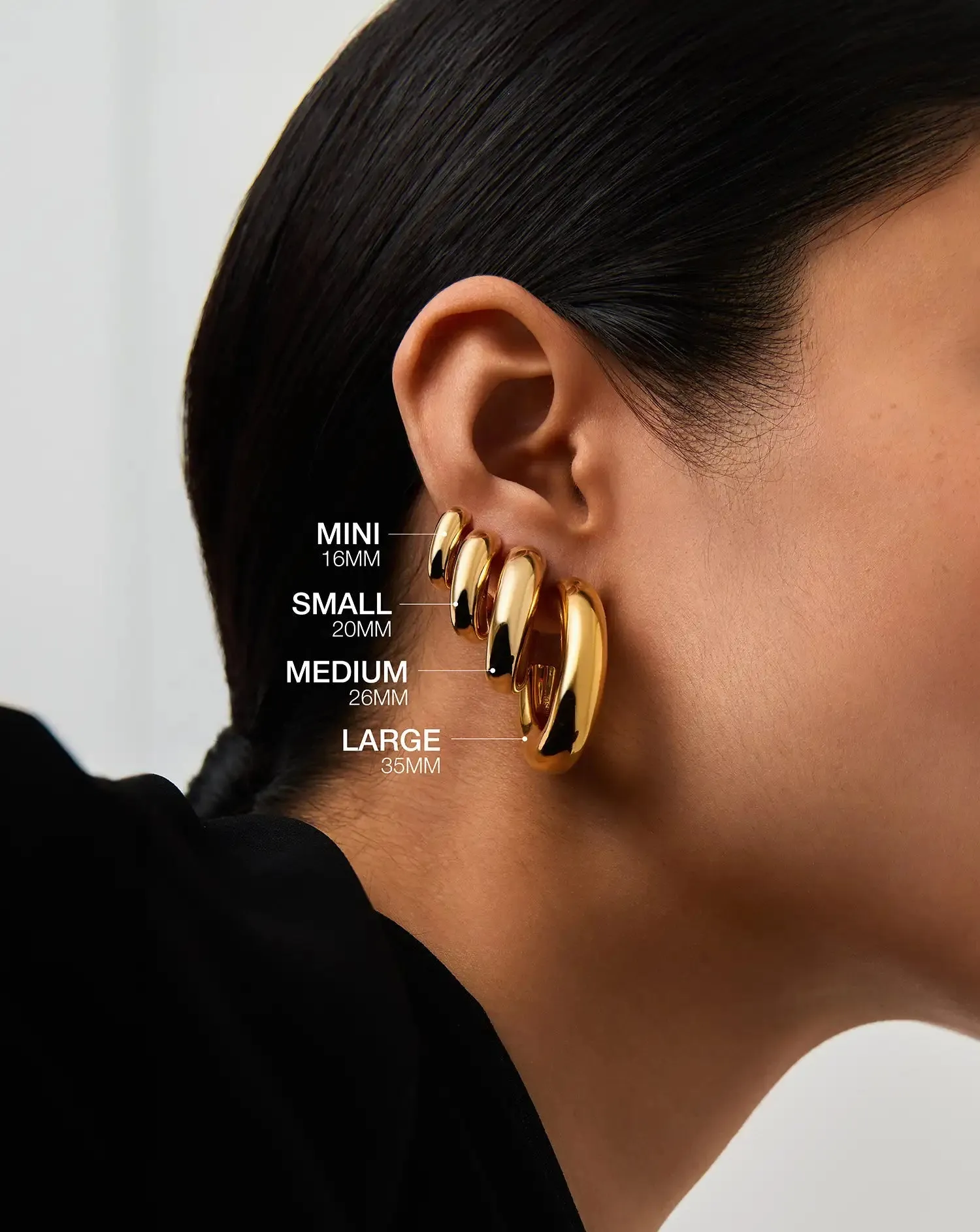Chubby Large Hoop Earrings | 18ct Gold Plated