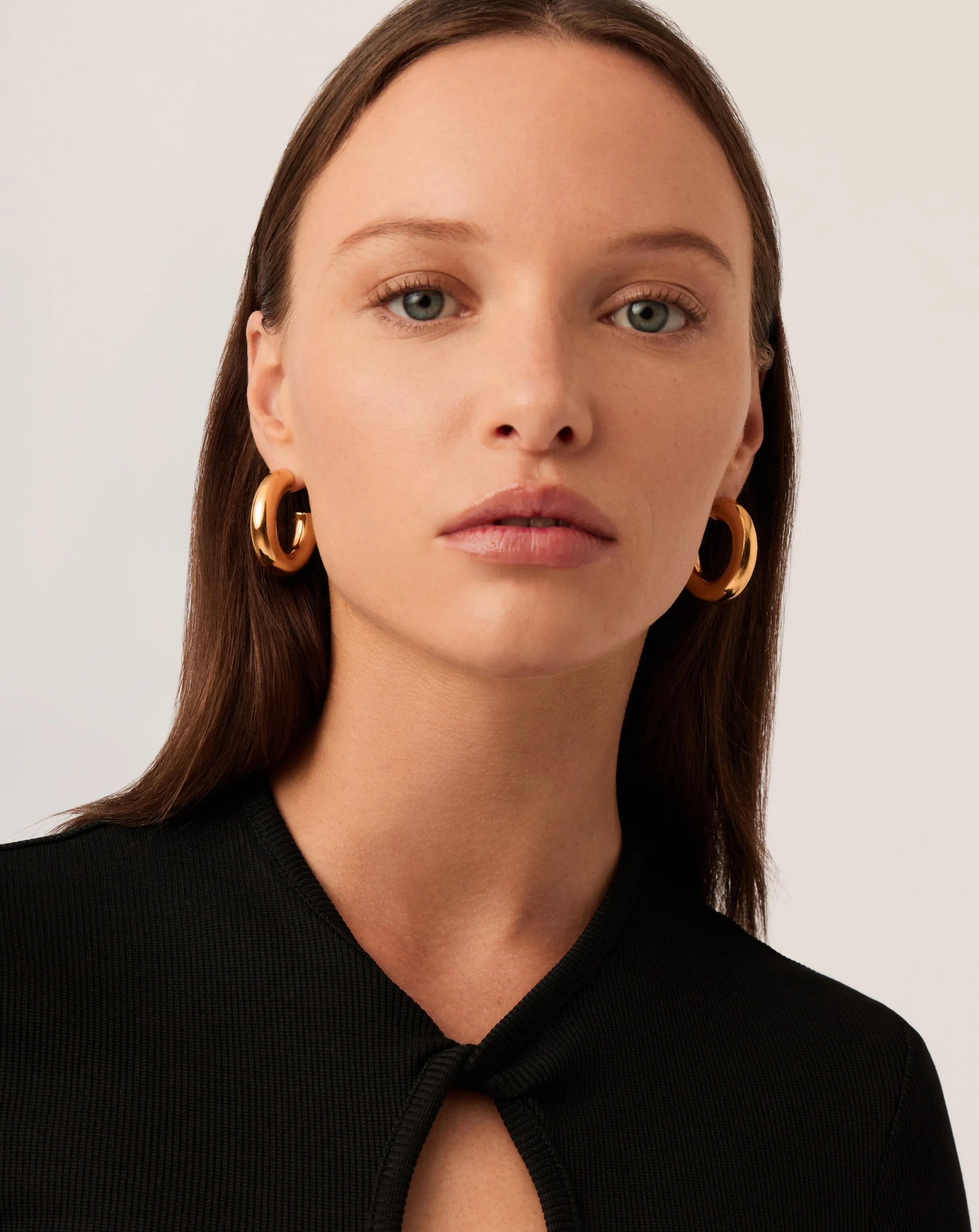 Chubby Large Hoop Earrings | 18ct Gold Plated