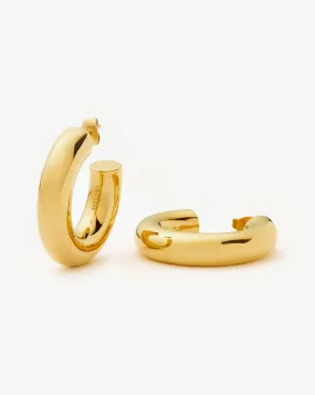 Chubby Large Hoop Earrings | 18ct Gold Plated