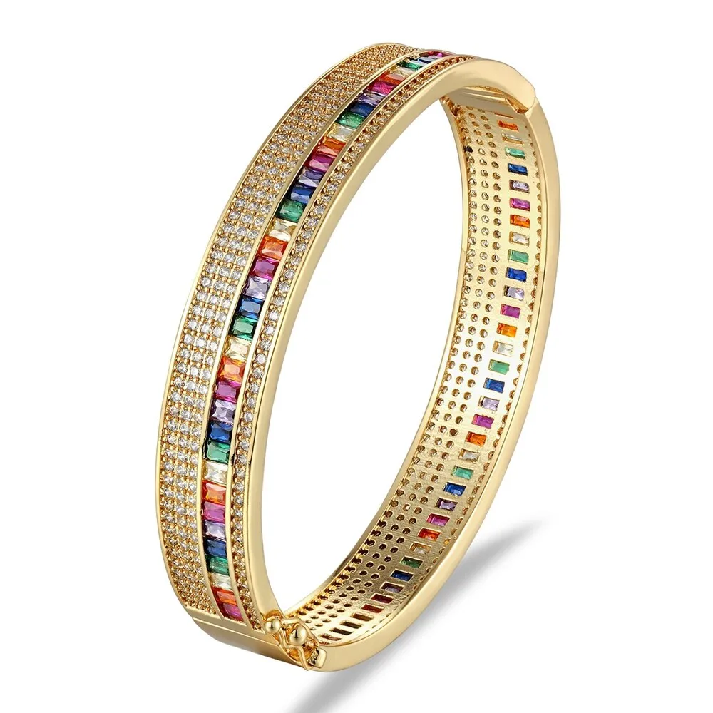 Classic Elegant Crystal Cuff Bangles Bracelets For Women