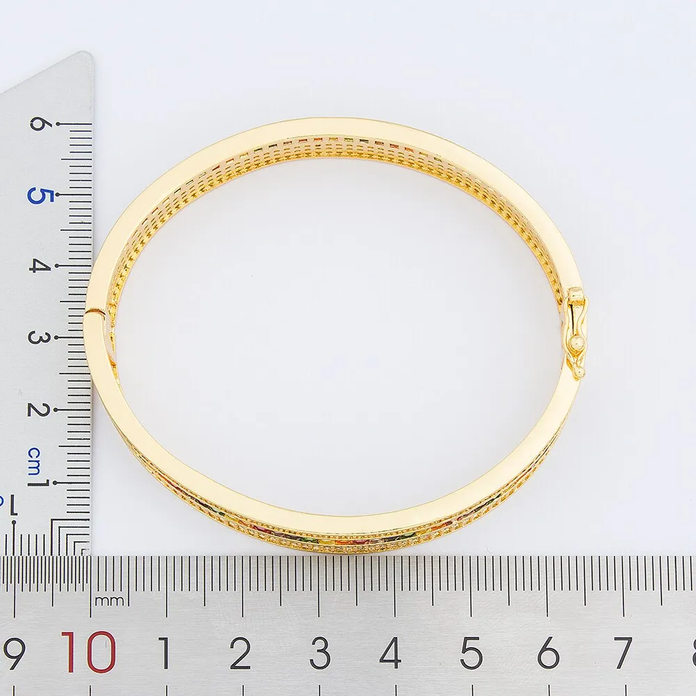 Classic Elegant Crystal Cuff Bangles Bracelets For Women