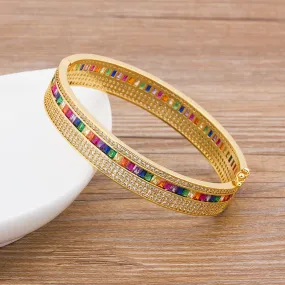 Classic Elegant Crystal Cuff Bangles Bracelets For Women