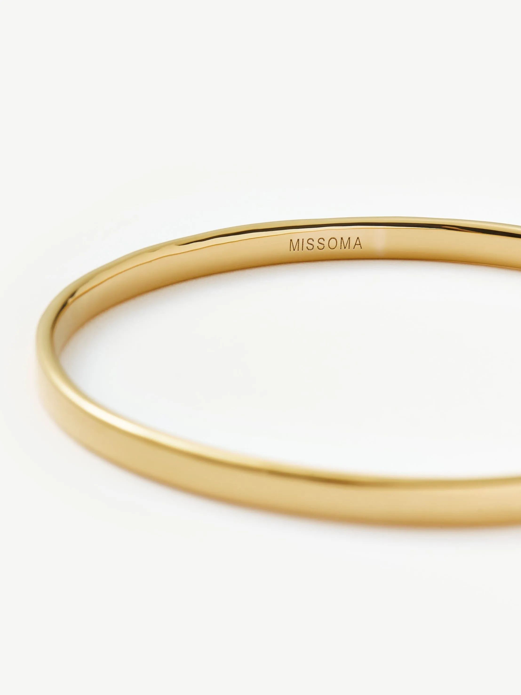 Classic Round Bangle | 18k Gold Plated