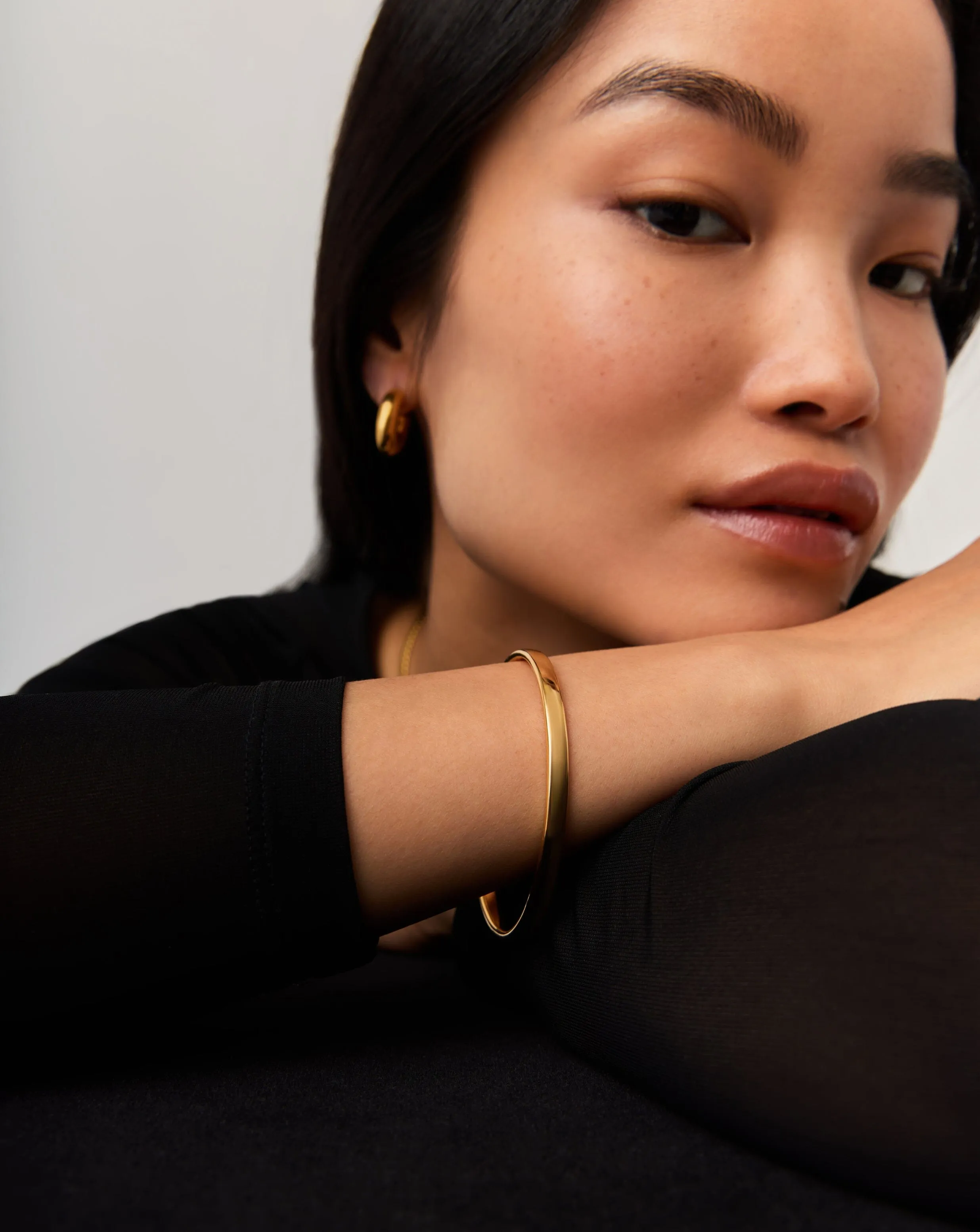 Classic Round Bangle | 18k Gold Plated