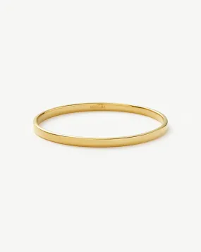 Classic Round Bangle | 18k Gold Plated