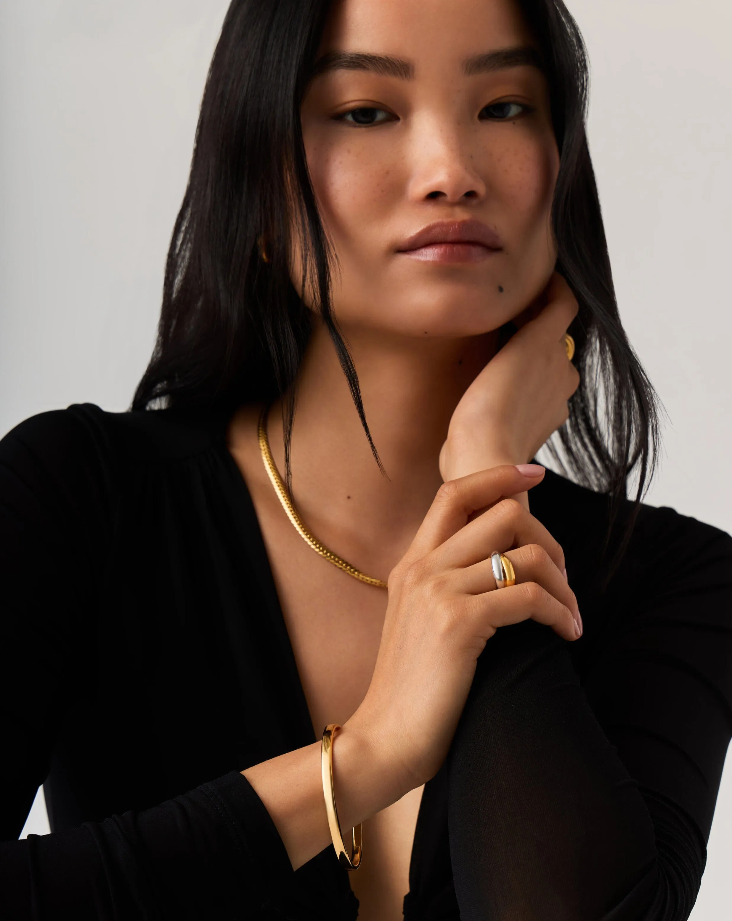 Classic Round Bangle | 18k Gold Plated