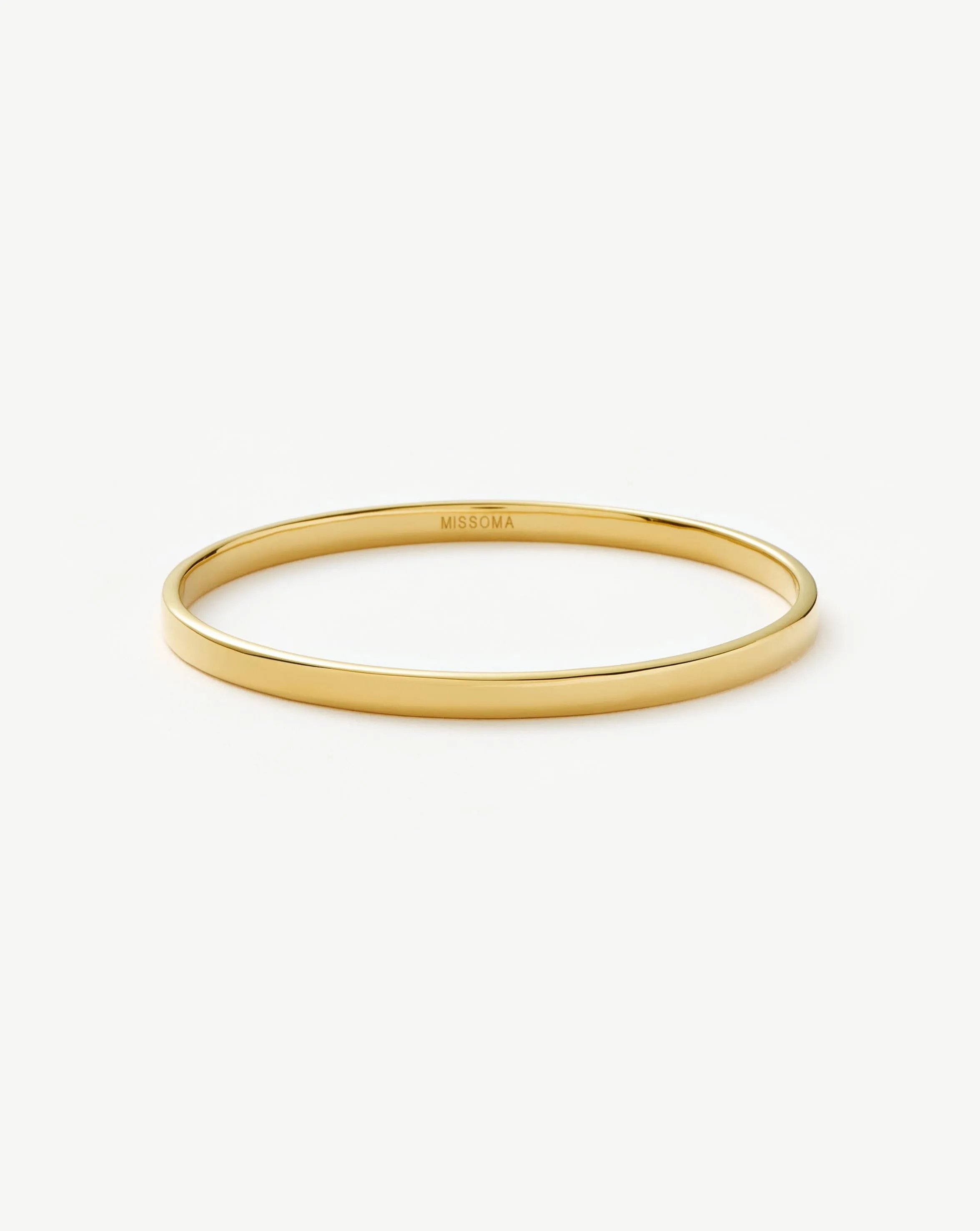Classic Round Bangle | 18k Gold Plated