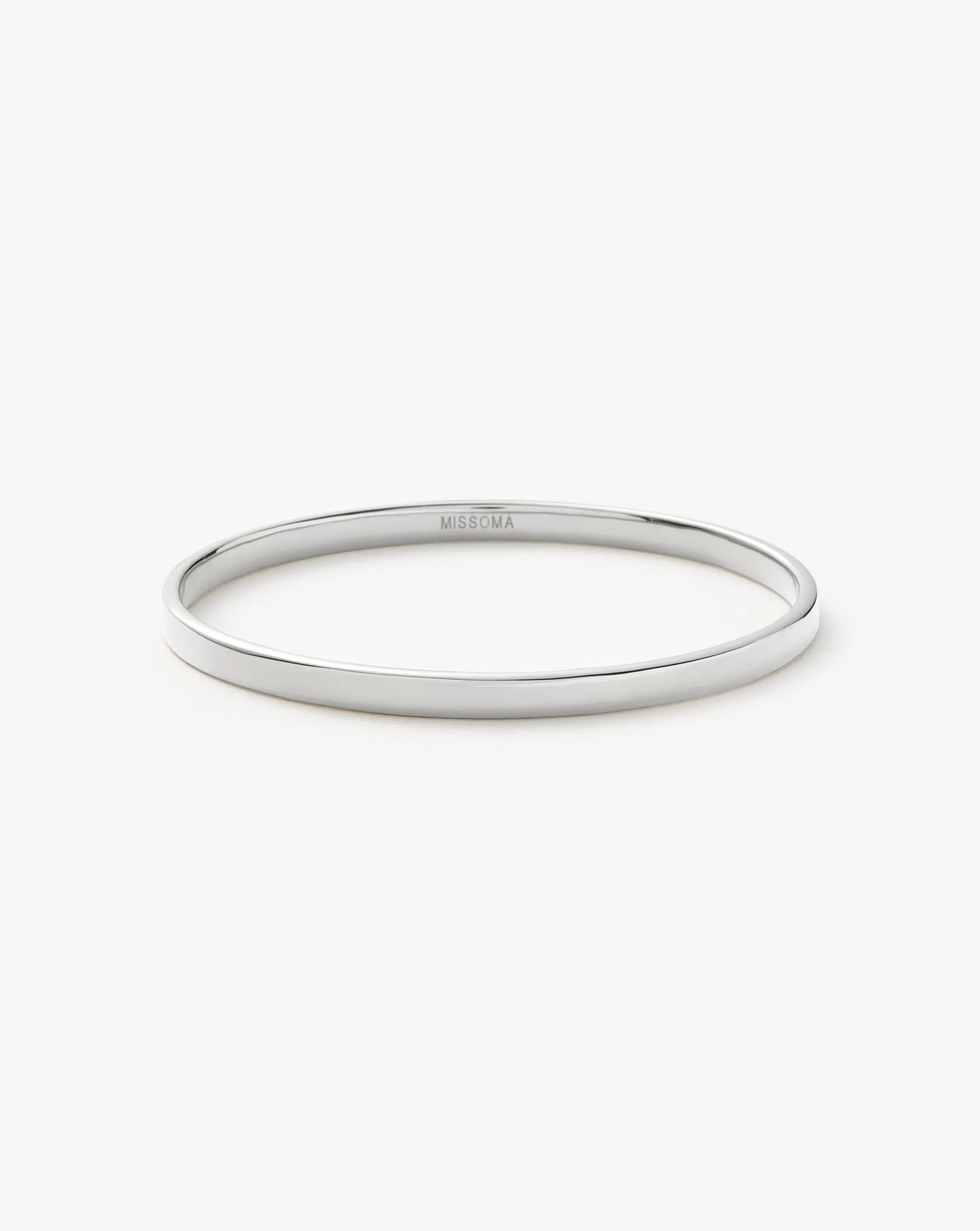 Classic Round Bangle | Silver Plated