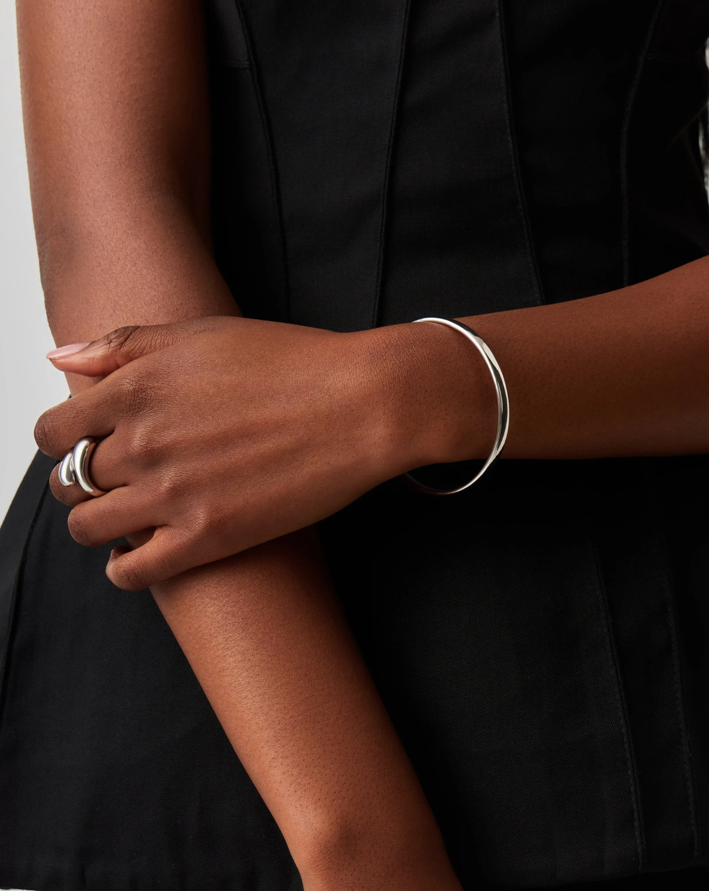 Classic Round Bangle | Silver Plated