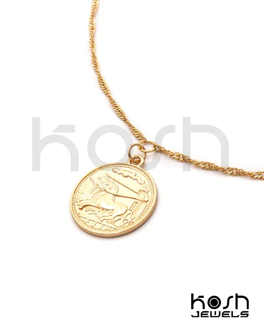 COIN PENDANT NECKLACE - ALEXANDER
