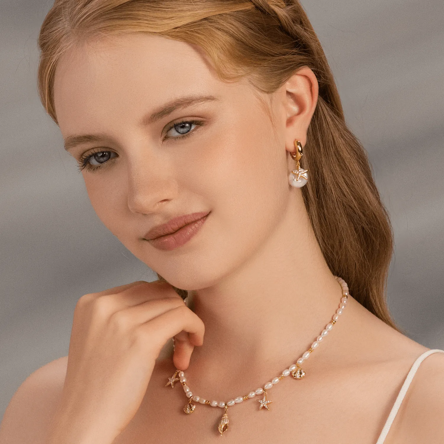 Conch Asymmetric Earrings