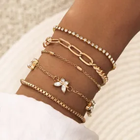 Crystal Butterfly Effect Bracelet Set